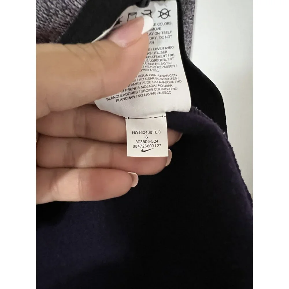 Nike Heathered Purple Dri-Fit Zip Up Fleece Hoodie Sweater Size‎ S